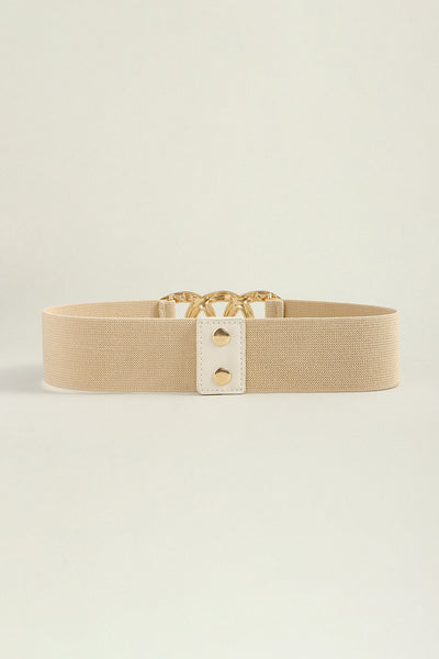 Zinc Alloy Buckle Elastic Wide Belt - Jeans Junction Online