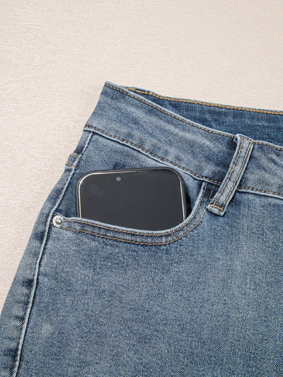 Distressed Ankle-length Straight Jeans - Jeans Junction Online