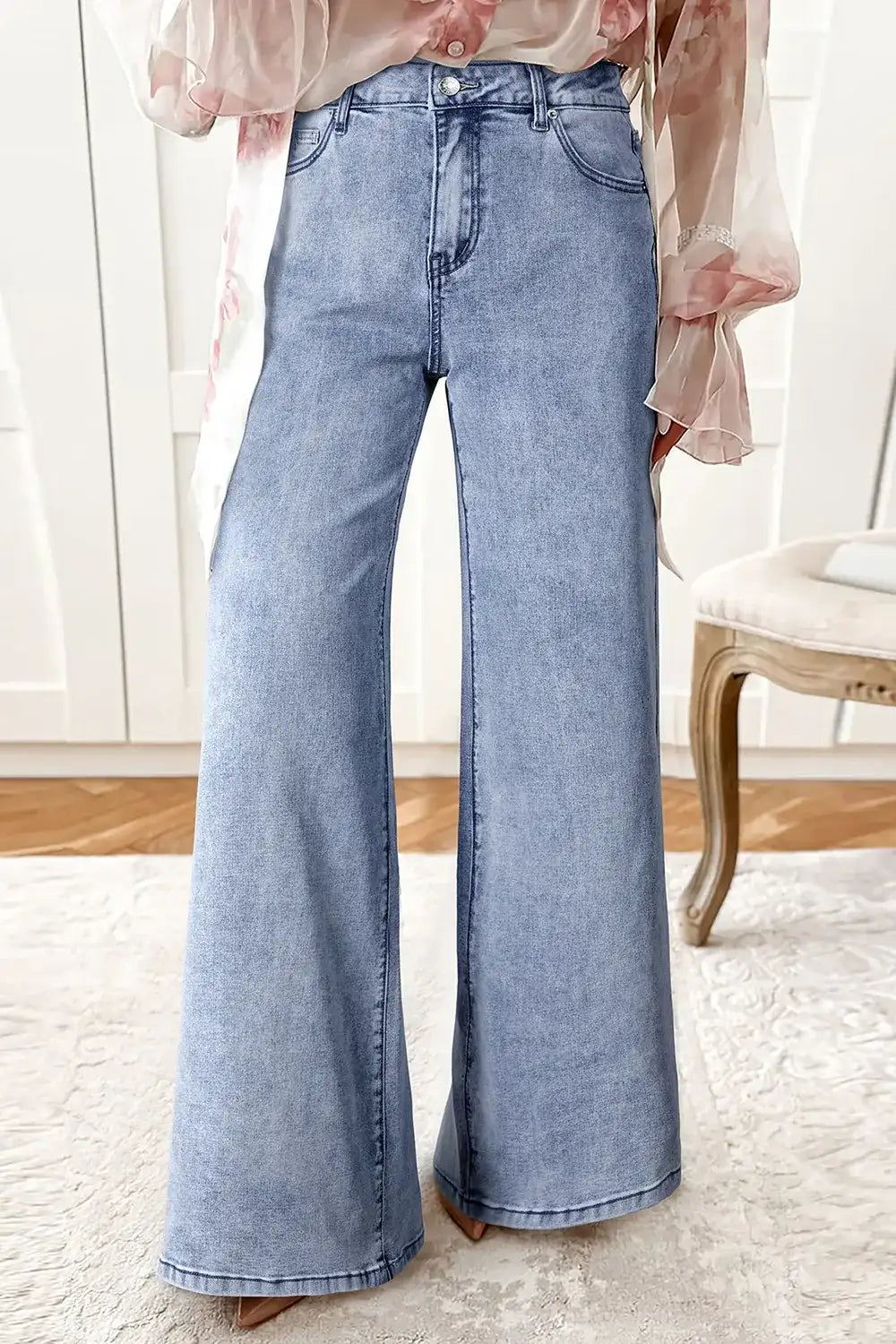 High-Waisted Wide Leg Flare Jeans - Jeans Junction Online