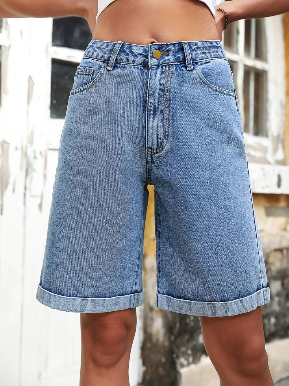 High Waist Denim Shorts - Jeans Junction Online