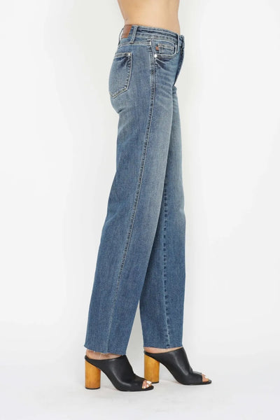 Judy Blue Full Size Tummy Control Straight Jeans - Jeans Junction Online