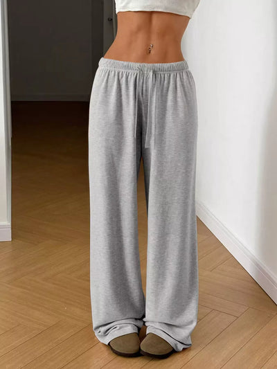 Drawstring Wide Leg Pants - Jeans Junction Online