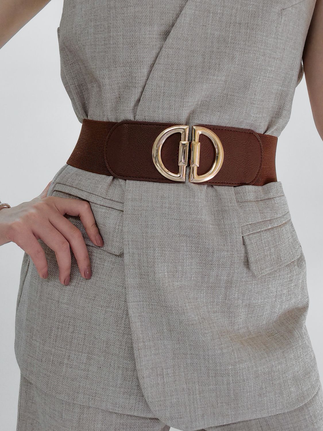 D Buckle Elastic Belt - Jeans Junction Online