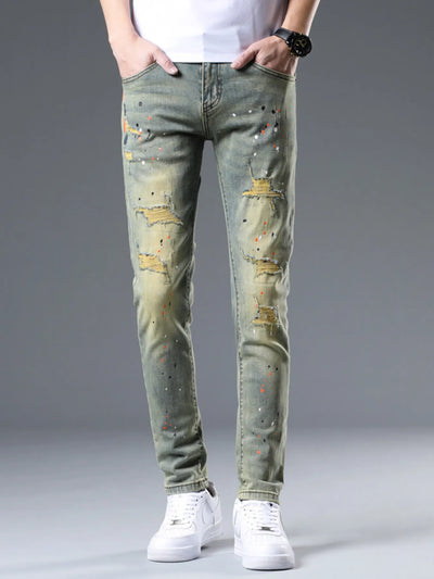 Men's Distressed Slim Fit Jeans - Jeans Junction Online