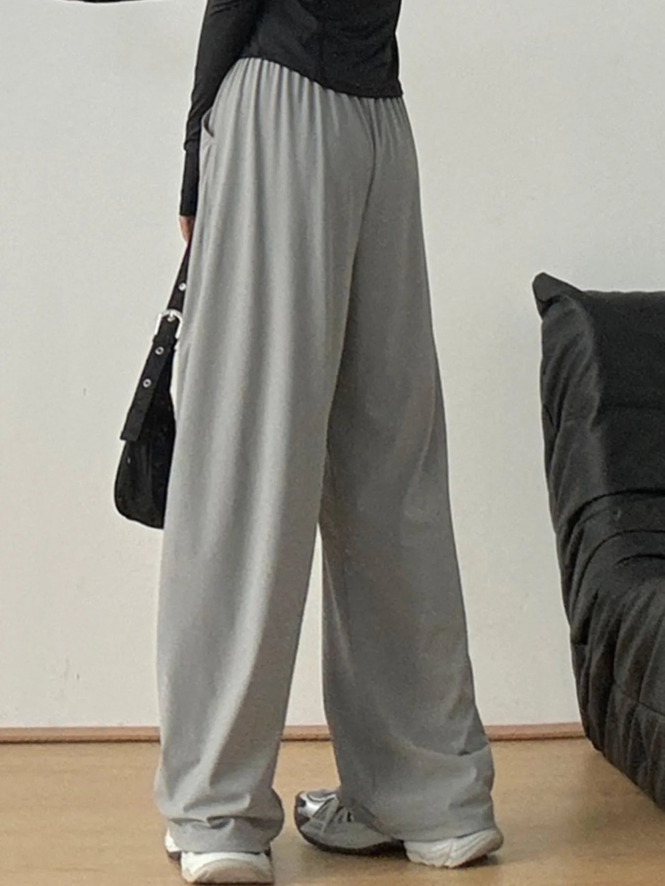 Wide-Leg Drawstring Pants - Jeans Junction Online