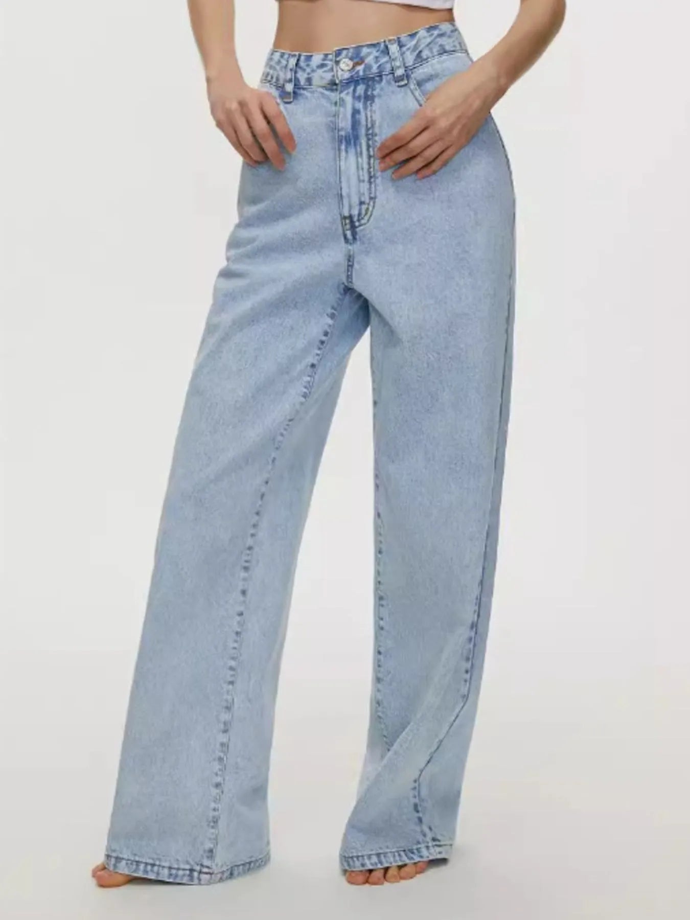 High-Waisted Wide Leg Jeans - Jeans Junction Online