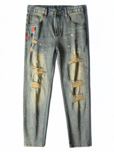 Men's Distressed Slim Fit Jeans - Jeans Junction Online