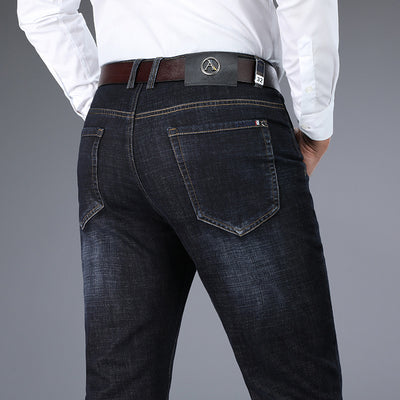 Business Straight Stretch Fashion Loose Men's Jeans - Jeans Junction Online