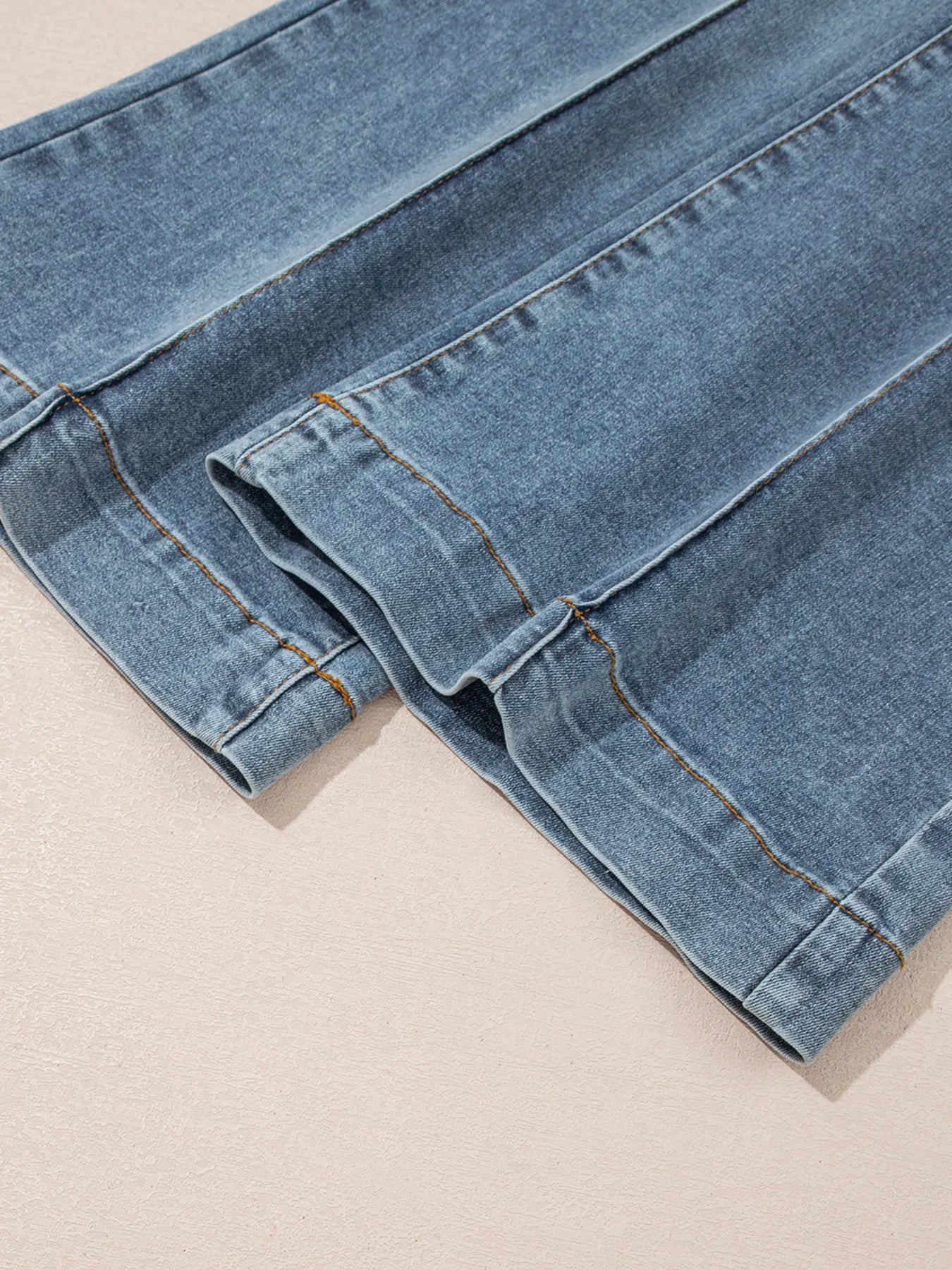 High-Waisted Flare Jeans with Seam Detail - Jeans Junction Online