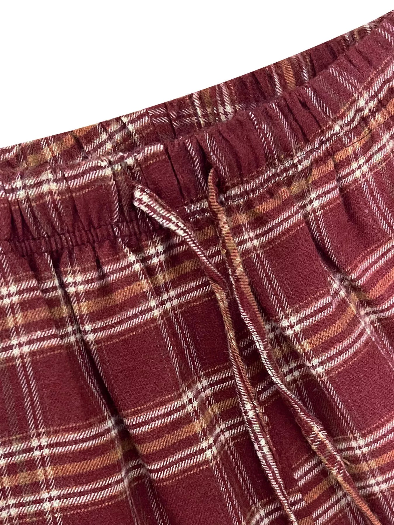 Plaid Drawstring Wide Leg Pants - Jeans Junction Online