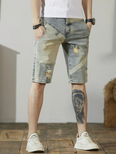 Men's Distressed Wash Denim Shorts - Jeans Junction Online