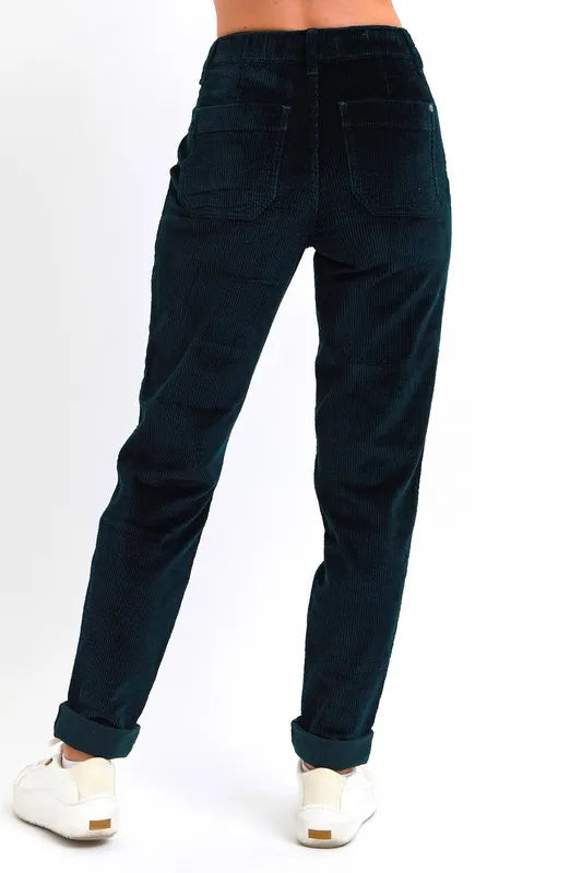 Judy Blue Full Size High Waist Corduroy Cuffed Jogger Plus Size - Jeans Junction Online