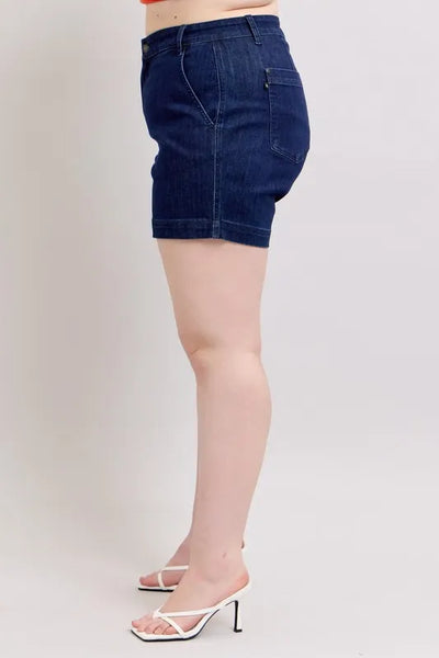 Judy Blue Full Size High Waist Denim Shorts Plus Size - Jeans Junction Online
