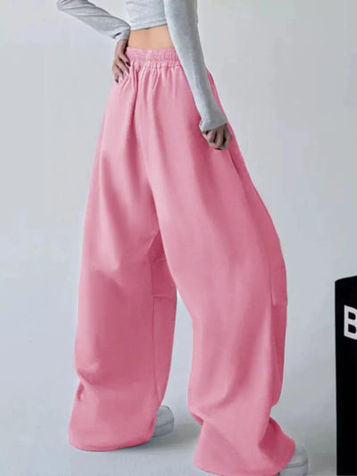 Oversized Wide Leg Drawstring Pants - Jeans Junction Online