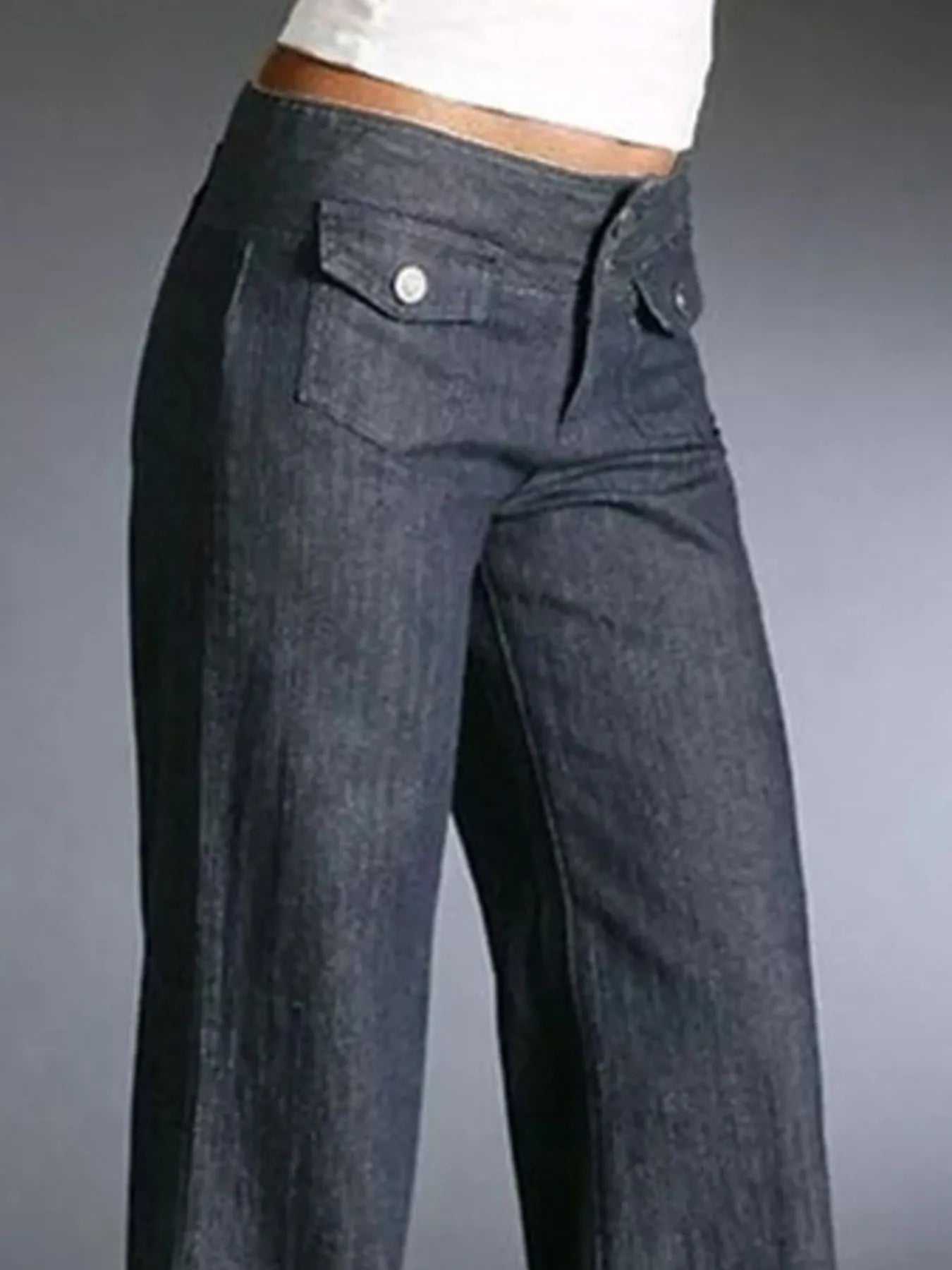 Full Size High-Waisted Wide-Leg Wash Jeans Plus Size - Jeans Junction Online