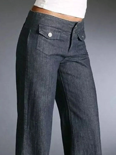 Full Size High-Waisted Wide-Leg Wash Jeans Plus Size - Jeans Junction Online