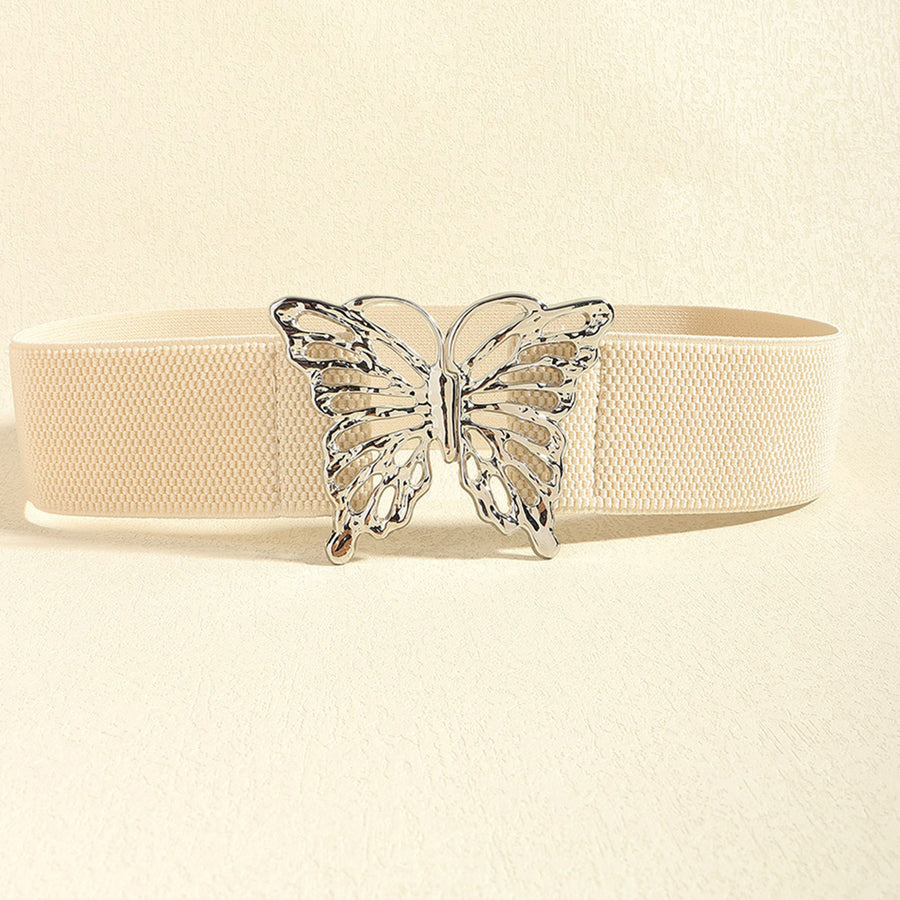 Butterfly Alloy Buckle Elastic Belt - Jeans Junction Online 