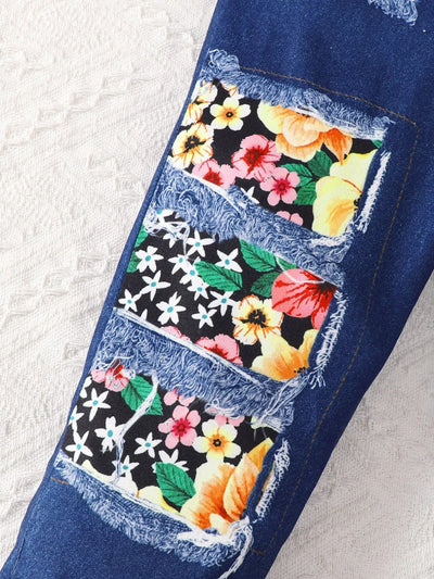 Children's Floral Bell Sleeve Top and Pants Set - Jeans Junction Online