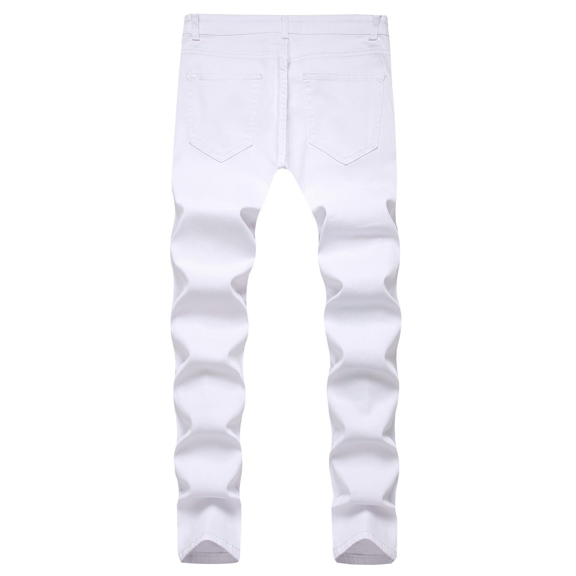 European And American Slim Straight Zipper Pleated Men - Jeans Junction Online