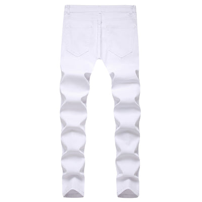 European And American Slim Straight Zipper Pleated Men - Jeans Junction Online