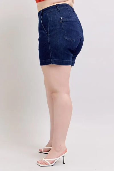 Judy Blue Full Size High Waist Denim Shorts Plus Size - Jeans Junction Online