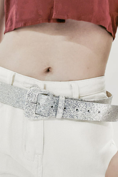 Glitter PU Leather Belt - Jeans Junction Online