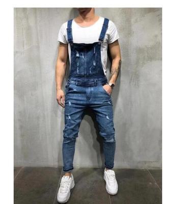 European And American Baggy Jeans Suspenders For Men With Holes - Jeans Junction Online 