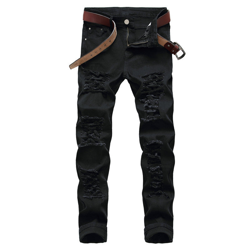 Trendy Fashion Stretch Jeans Big Ripped Pants - Jeans Junction Online