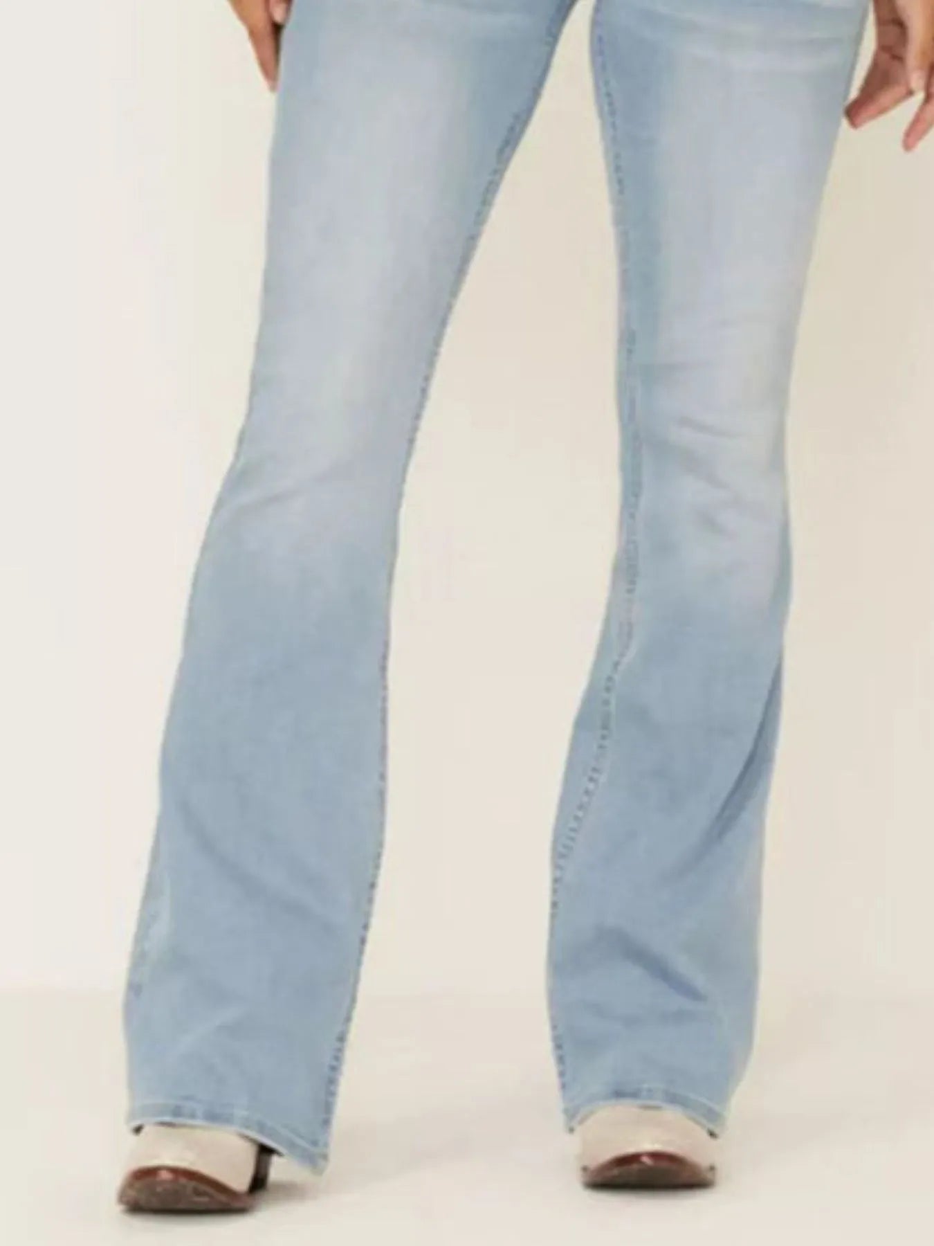 Full Size Wash Flare Jeans with Pockets Plus Size - Jeans Junction Online