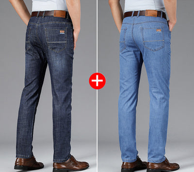 Ice Silk Ultra-thin Jeans Men's Summer Loose Straight Stretch Pants - Jeans Junction Online