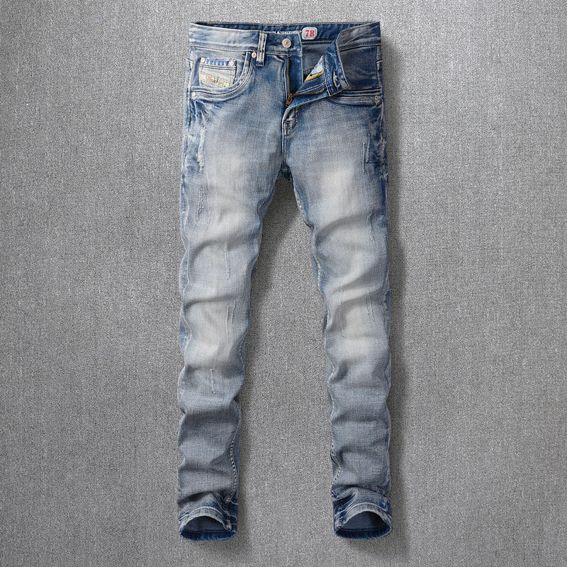 European And American Fashion Ripped Men's Jeans - Jeans Junction Online