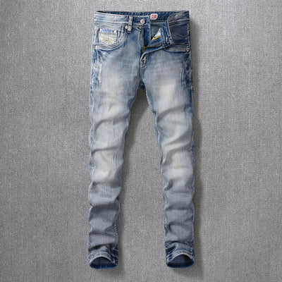 European And American Fashion Ripped Men's Jeans - Jeans Junction Online