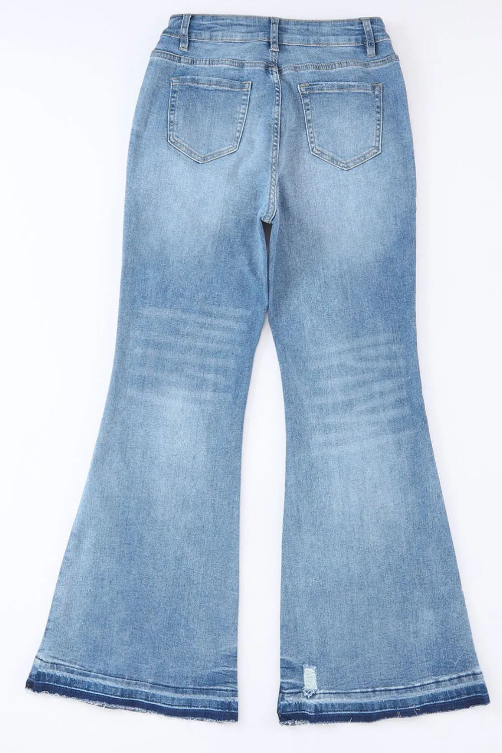 High Waist Button Fly Flared Jeans - Jeans Junction Online