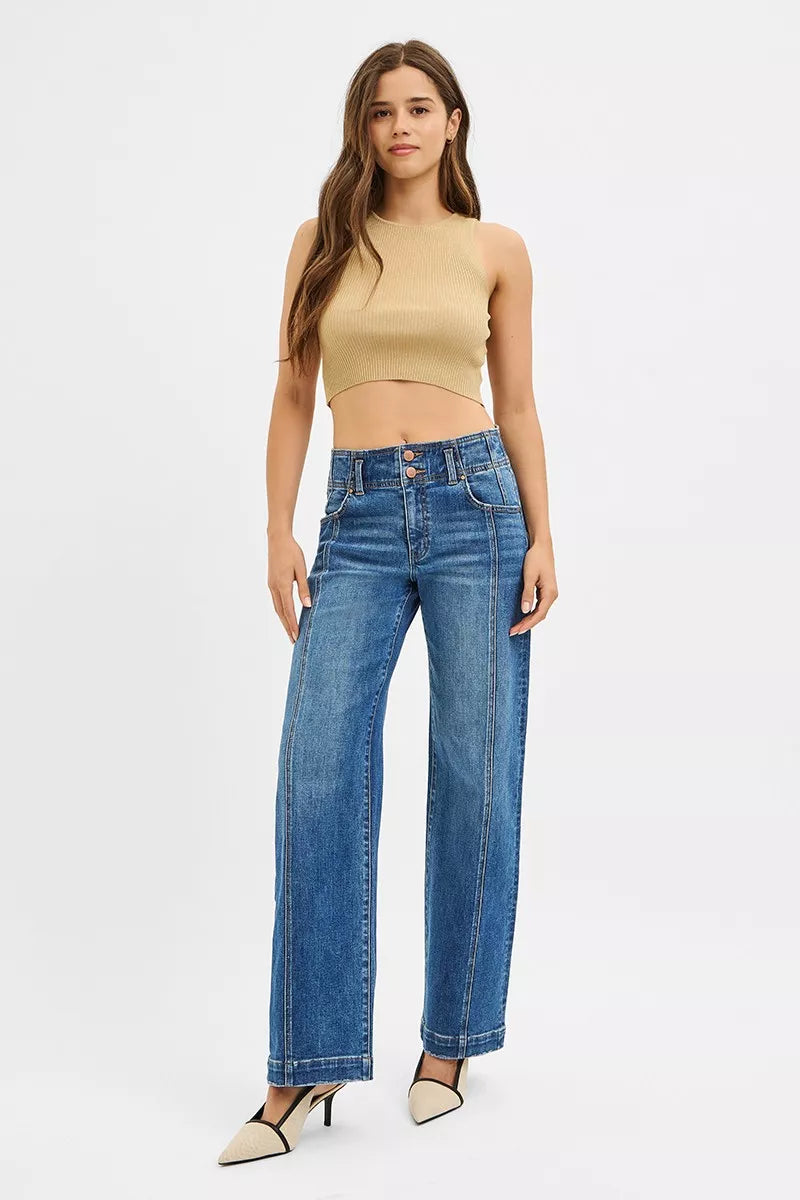 RISEN Mid Rise Fit Wide Baggy Jeans - Jeans Junction Online