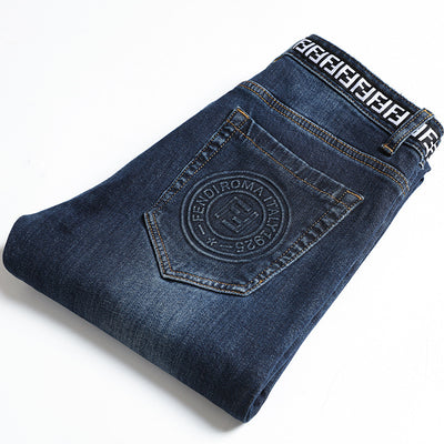 Autumn and Winter New Thick Korean Style Slim Men's Jeans - Jeans Junction Online