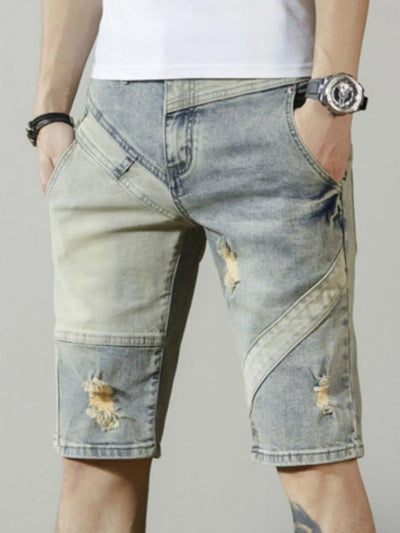 Men's Distressed Wash Denim Shorts - Jeans Junction Online