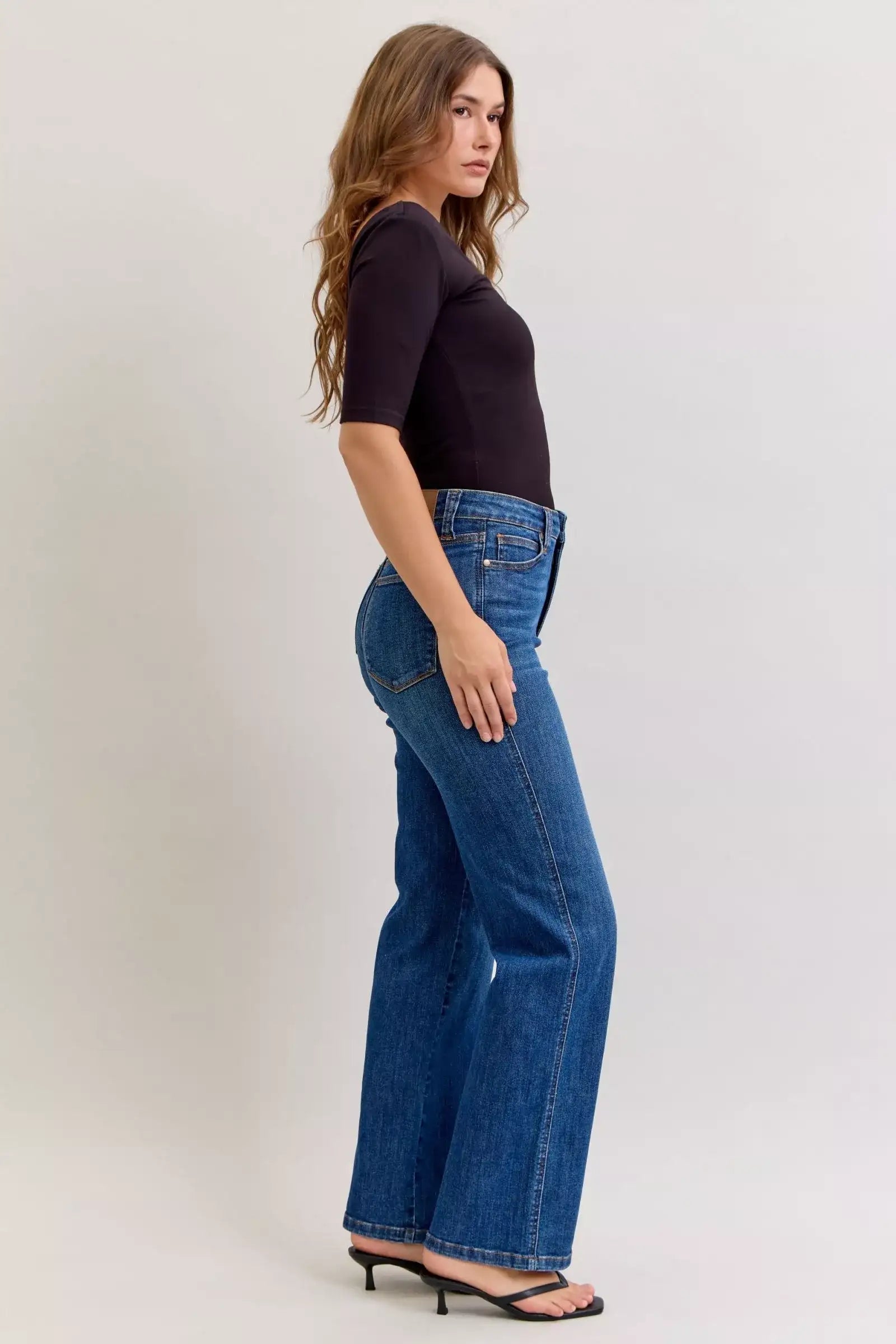 Judy Blue High Waist Tummy Control Straight Jeans - Jeans Junction Online