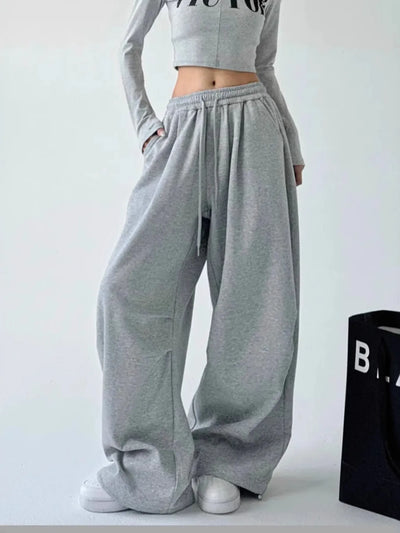 Oversized Wide Leg Drawstring Pants - Jeans Junction Online
