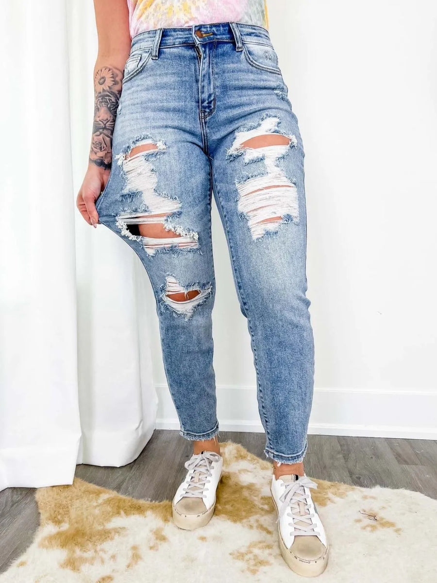 Distressed Skinny Jeans - Jeans Junction Online 