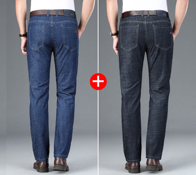 Ice Silk Ultra-thin Jeans Men's Summer Loose Straight Stretch Pants - Jeans Junction Online