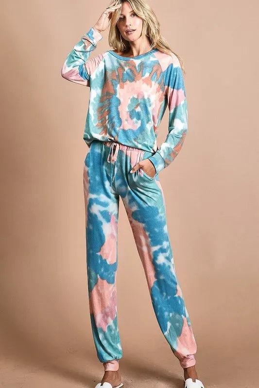BiBi Tie Dye French Terry Jogger Pants - Jeans Junction Online