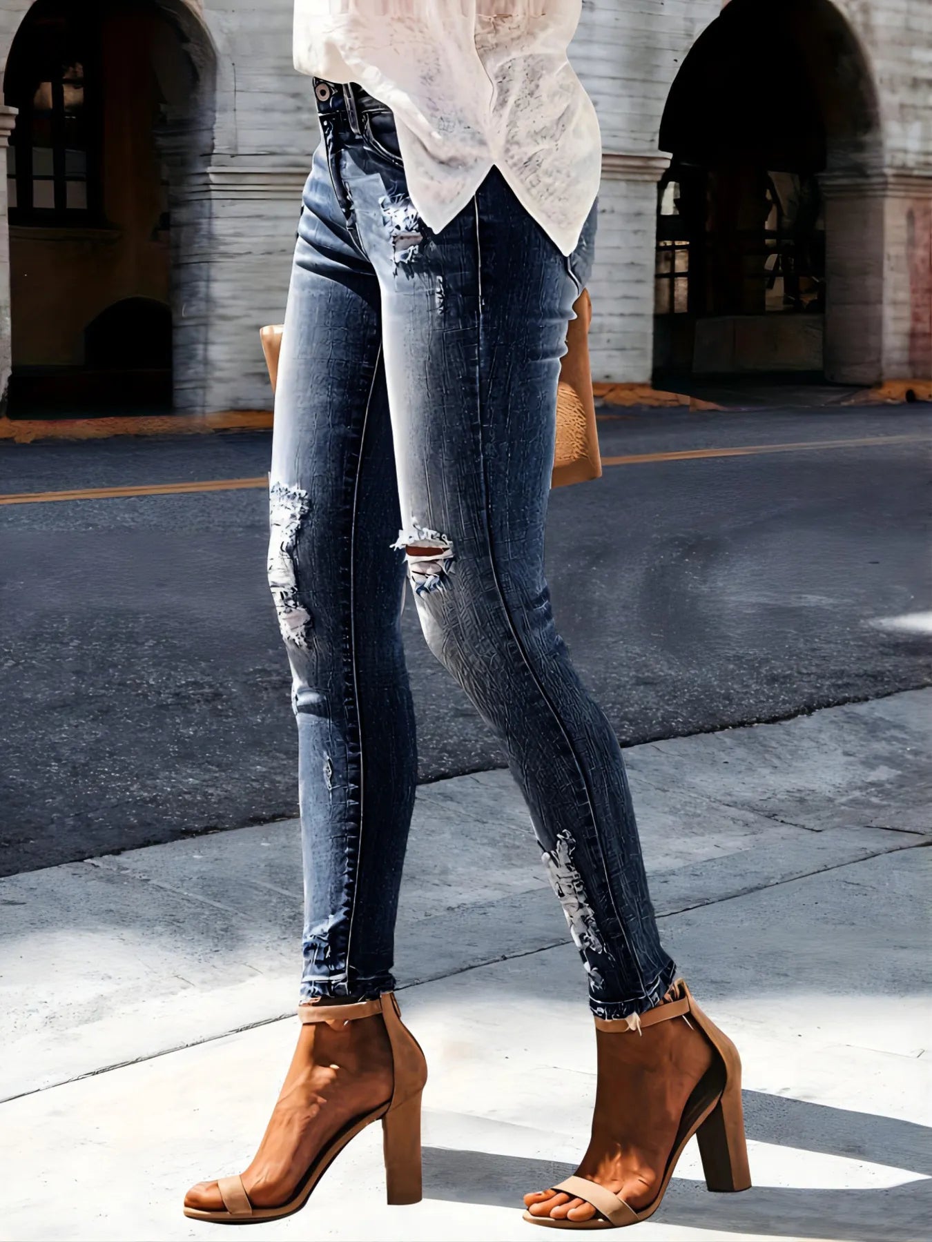 Distressed Skinny Jeans - Jeans Junction Online