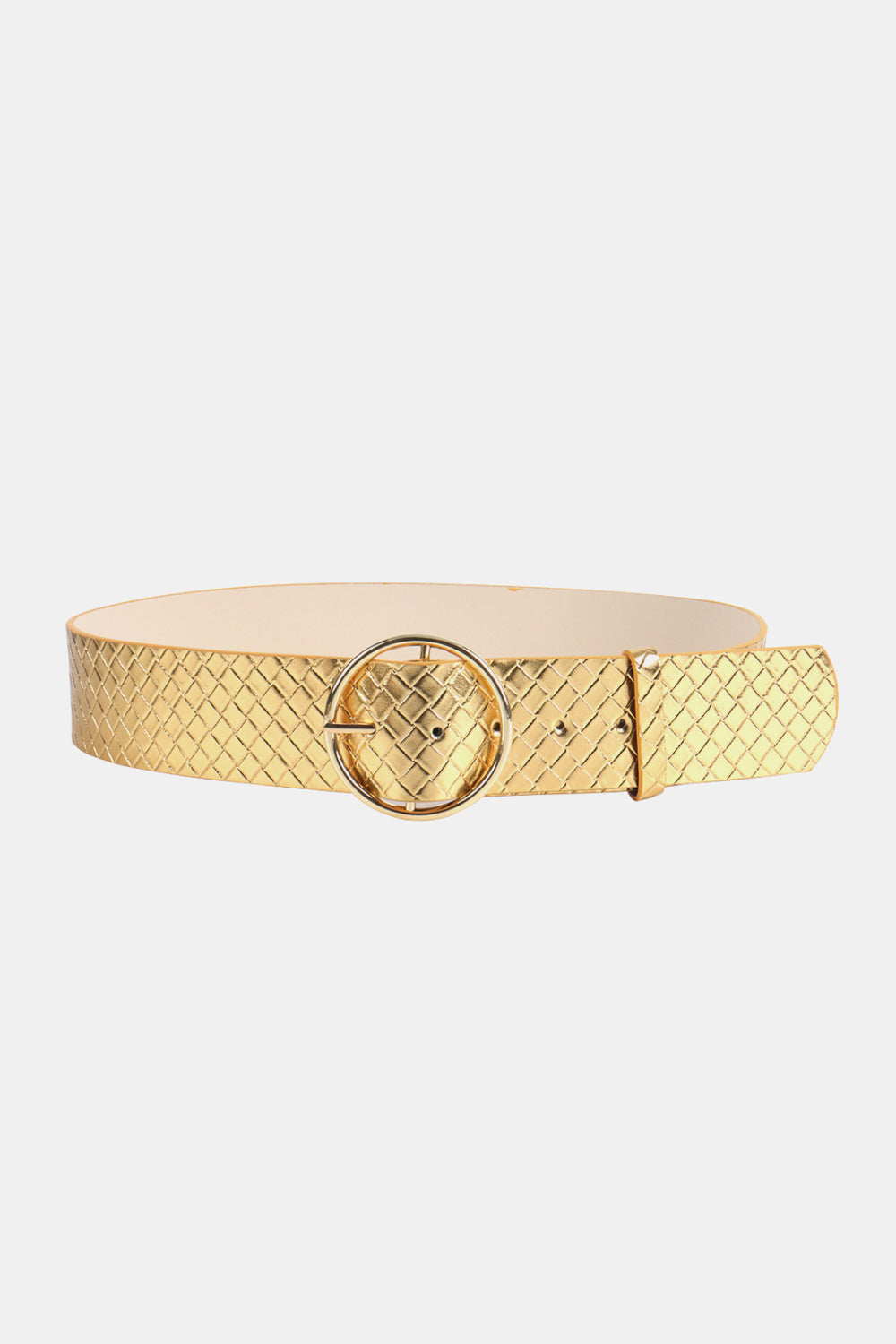 PU Leather Circle Shape Buckle Belt - Jeans Junction Online