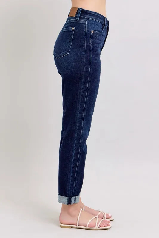 Judy Blue Full Size High Waist Boyfriend Jeans Plus Size - Jeans Junction Online