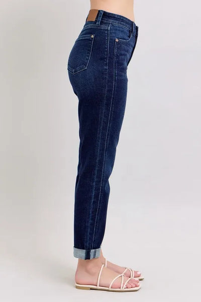 Judy Blue Full Size High Waist Boyfriend Jeans Plus Size - Jeans Junction Online