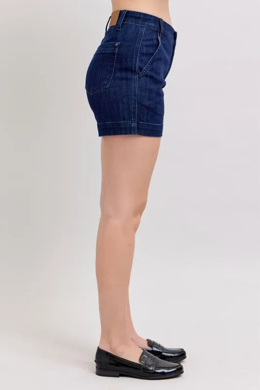 Judy Blue Full Size High Waist Denim Shorts Plus Size - Jeans Junction Online