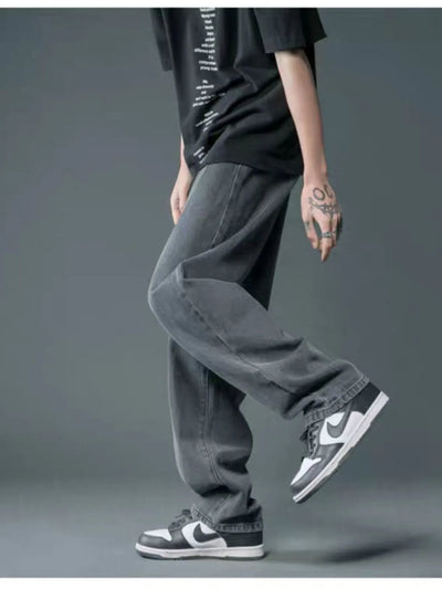 Men's Full Size Wide Leg Wash Relaxed Fit Jeans Plus Size - Jeans Junction Online