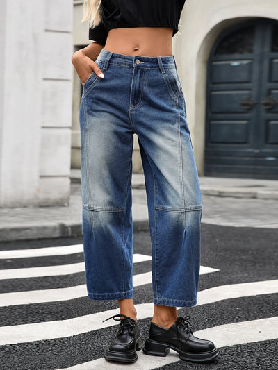 Wide Leg Jeans with Pockets - Jeans Junction Online