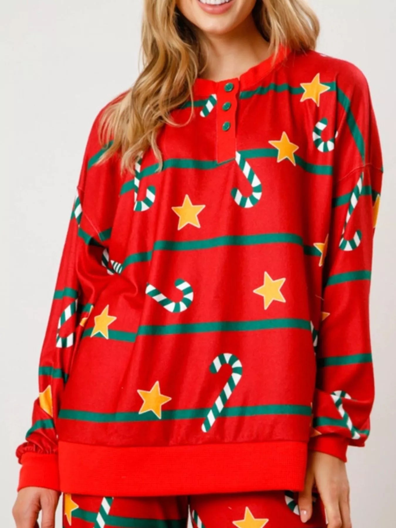 Christmas Long Sleeve Top and Pants Lounge Set - Jeans Junction Online