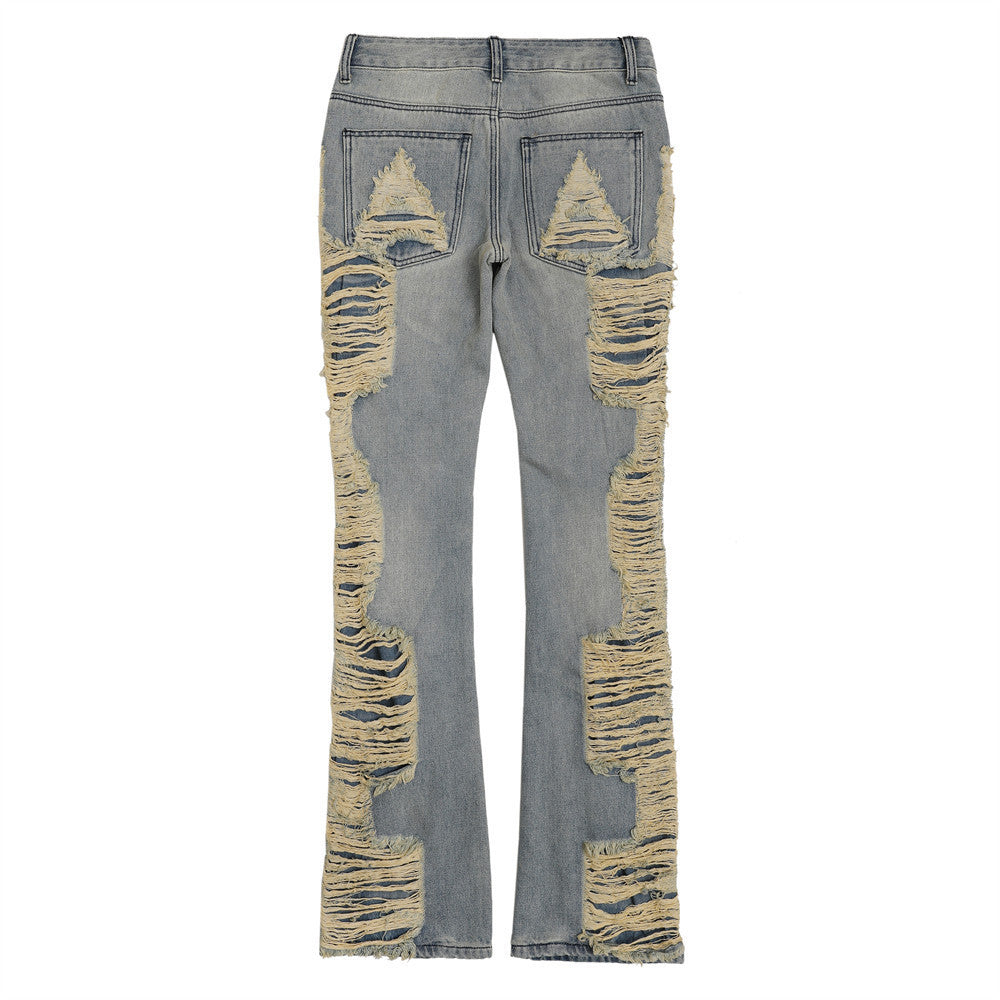 High Street Hand Scratched Whiskering Jeans Men's - Jeans Junction Online